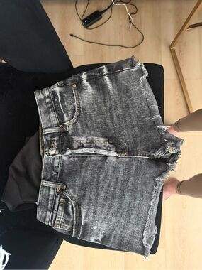 PacSun Black Washed Denim Mini Skirt